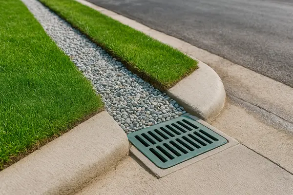 a gravel-filled trench from EZ French Drain Installation in Dallas, TX - Dallas TX