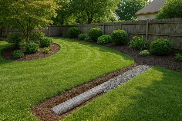 A french drain project in progress from EZ French Drain Installation in Grapevine, TX - Grapevine TX